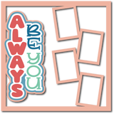 Just Be You - 4 Frames - Scrapbook Page Layered Overlay Kit