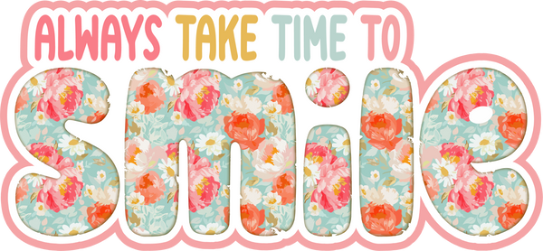 Always Take Time to Smile - Scrapbook Page Title Sticker