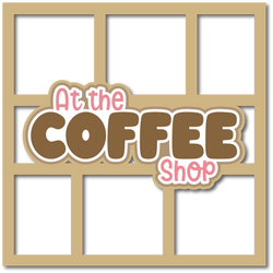 At the Coffee Shop - 6 Frames - Scrapbook Page Layered Overlay Kit