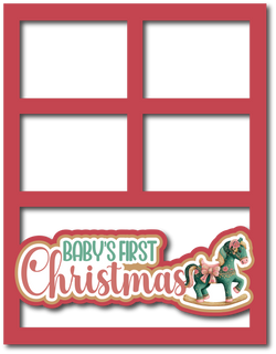 Baby's First Christmas - Scrapbook Page Layered Overlay Kit - 8.5 x 11