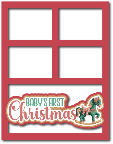 Baby's First Christmas - Scrapbook Page Layered Overlay Kit - 8.5 x 11