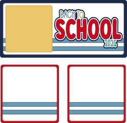 Back to School 2026 - Scrapbook Page Photo Mat Set