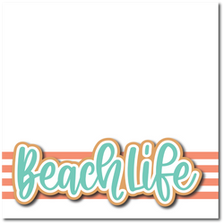 Beach Life -  Printed Premade Scrapbook Page 12x12 Layout