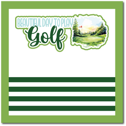 Beautiful Day to Play Golf - Scrapbook Single Page Kit