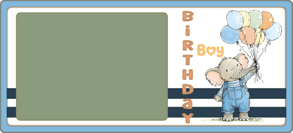 Birthday Boy - Scrapbook Page Title Photo Mat Sticker