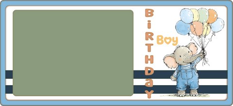 Birthday Boy - Scrapbook Page Title Photo Mat Sticker