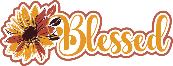 Blessed - Scrapbook Page Title Die Cut