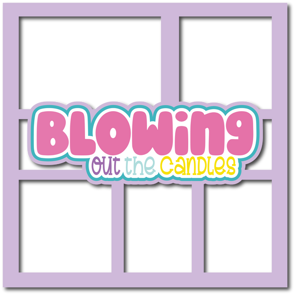 Blowing Out the Candles - 5 Frames - Scrapbook Page Layered Overlay Kit