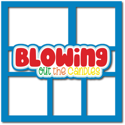 Blowing Out the Candles - 5 Frames - Scrapbook Page Layered Overlay Kit