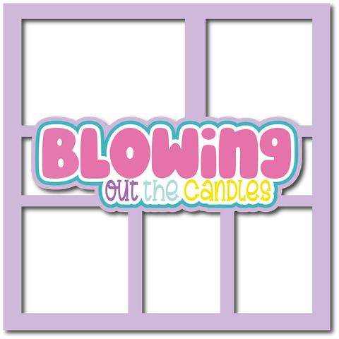 Blowing Out the Candles - 5 Frames - Scrapbook Page Layered Overlay Kit