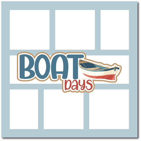 Boat Days - Scrapbook Single Page Kit