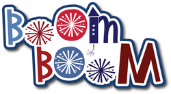 Boom Boom - Scrapbook Page Title Sticker
