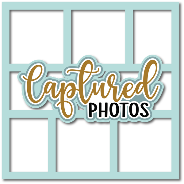Captured Photos - 6 Frames - Scrapbook Page Layered Overlay Kit