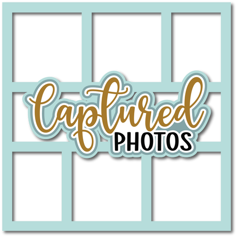 Captured Photos - 6 Frames - Scrapbook Page Layered Overlay Kit