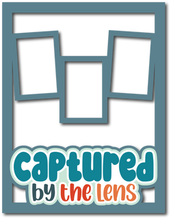 Captured by the Lens - 3 Frames - Scrapbook Page Layered Overlay Kit - 8.5 x 11