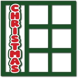 Christmas - 6 Square Frames - Layered Overlay - Digital Cut File - SVG - INSTANT DOWNLOAD