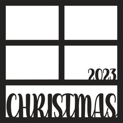 Christmas 2023 - 4 Frames - Scrapbook Page Overlay Die Cut - Choose a Color
