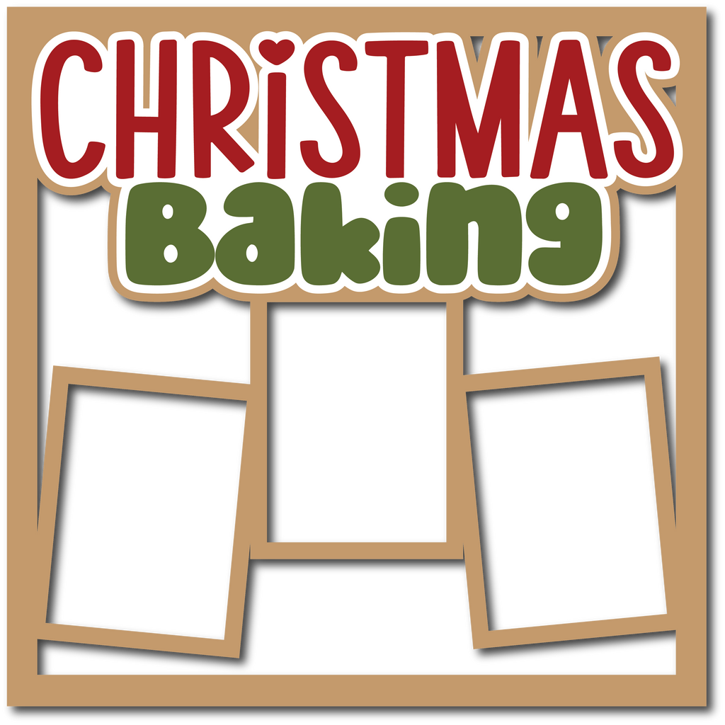 Christmas Baking - 3 Frames - Layered Overlay - Digital Cut File - SVG ...