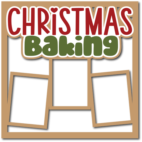 Christmas Baking - 3 Frames - Layered Overlay - Digital Cut File - SVG - INSTANT DOWNLOAD