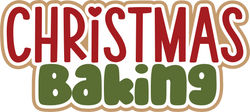 Christmas Baking - Scrapbook Page Title Sticker