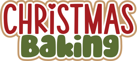 Christmas Baking - Scrapbook Page Title Sticker