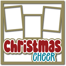 Christmas Cheer - 3 Frames - Layered Overlay - Digital Cut File - SVG - INSTANT DOWNLOAD