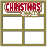 Christmas Jammies - 4 Frames - Scrapbook Page Layered Overlay Kit