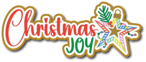 Christmas Joy - Scrapbook Page Title Die Cut