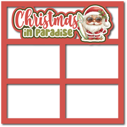 Christmas in Paradise - 4 Frames - Scrapbook Page Layered Overlay Kit