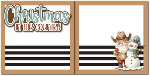 Christmas in the Country - Printed Premade Scrapbook (2) Page 12x12 Layout
