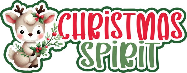 Christmas Spirit - Scrapbook Page Title Sticker