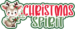 Christmas Spirit - Scrapbook Page Title Die Cut