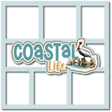 Coastal Life - 6 Frames - Scrapbook Page Layered Overlay Kit
