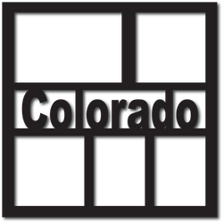 Colorado - 5 Frames - Scrapbook Overlay - Digital Cut File - SVG - INSTANT DOWNLOAD