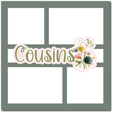 Cousins - Scrapbook Single Page Kit