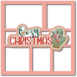 Cozy Christmas - 5 Frames - Scrapbook Page Layered Overlay Kit