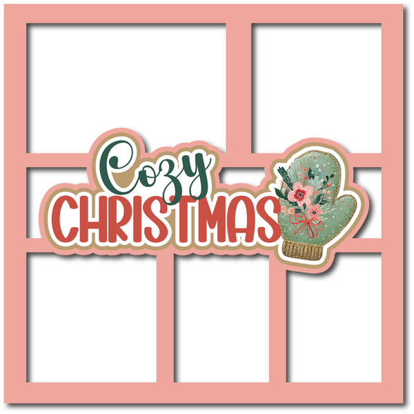 Cozy Christmas - 5 Frames - Scrapbook Page Layered Overlay Kit