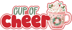 Cup of Cheer - Scrapbook Page Title Sticker