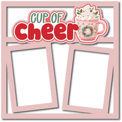 Cup of Cheer - 2 Frames - Scrapbook Page Layered Overlay Kit
