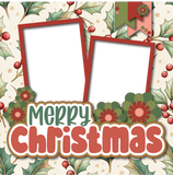 Merry Christmas - Digital Premade Scrapbook Page - INSTANT DOWNLOAD