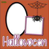 Halloween - Digital Premade Scrapbook Page Template - INSTANT DOWNLOAD