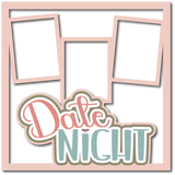 Date Night - 3 Frames - Scrapbook Page Layered Overlay Kit