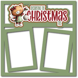 Decorating the Christmas Tree - 2 Frames - Scrapbook Page Layered Overlay Kit