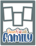 Dinner Out with Family - Scrapbook Page Layered Overlay Kit - 8.5 x 11