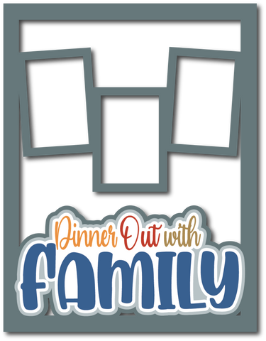 Dinner Out with Family - Scrapbook Page Layered Overlay Kit - 8.5 x 11