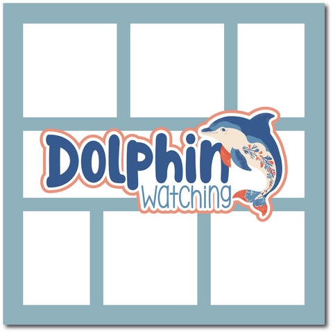 Dolphin Watching - Scrapbook Single Page Kit