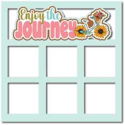 Enjoy the Journey - 6 Square Frames - Scrapbook Page Layered Overlay Kit