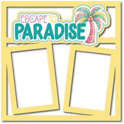 Escape to Paradise - 2 Frames - Scrapbook Page Layered Overlay Kit