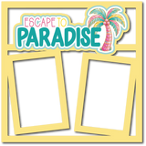 Escape to Paradise - 2 Frames - Scrapbook Page Layered Overlay Kit