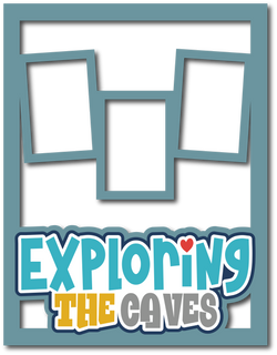 Exploring the Caves - Scrapbook Page Layered Overlay Kit - 8.5 x 11
